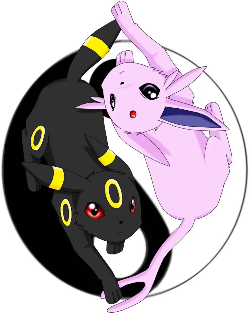  Umbreon And Espeon Love Png Image Umbreon And Espeon Transparent Espeon Png