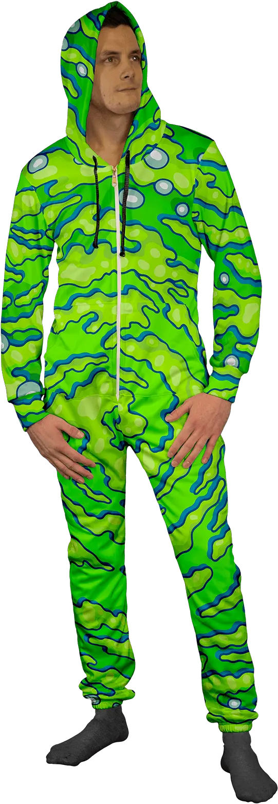  Rick And Morty Neon Portal Adult Onesie Adult Sublimated Onesie Pajamas Png Morty Png