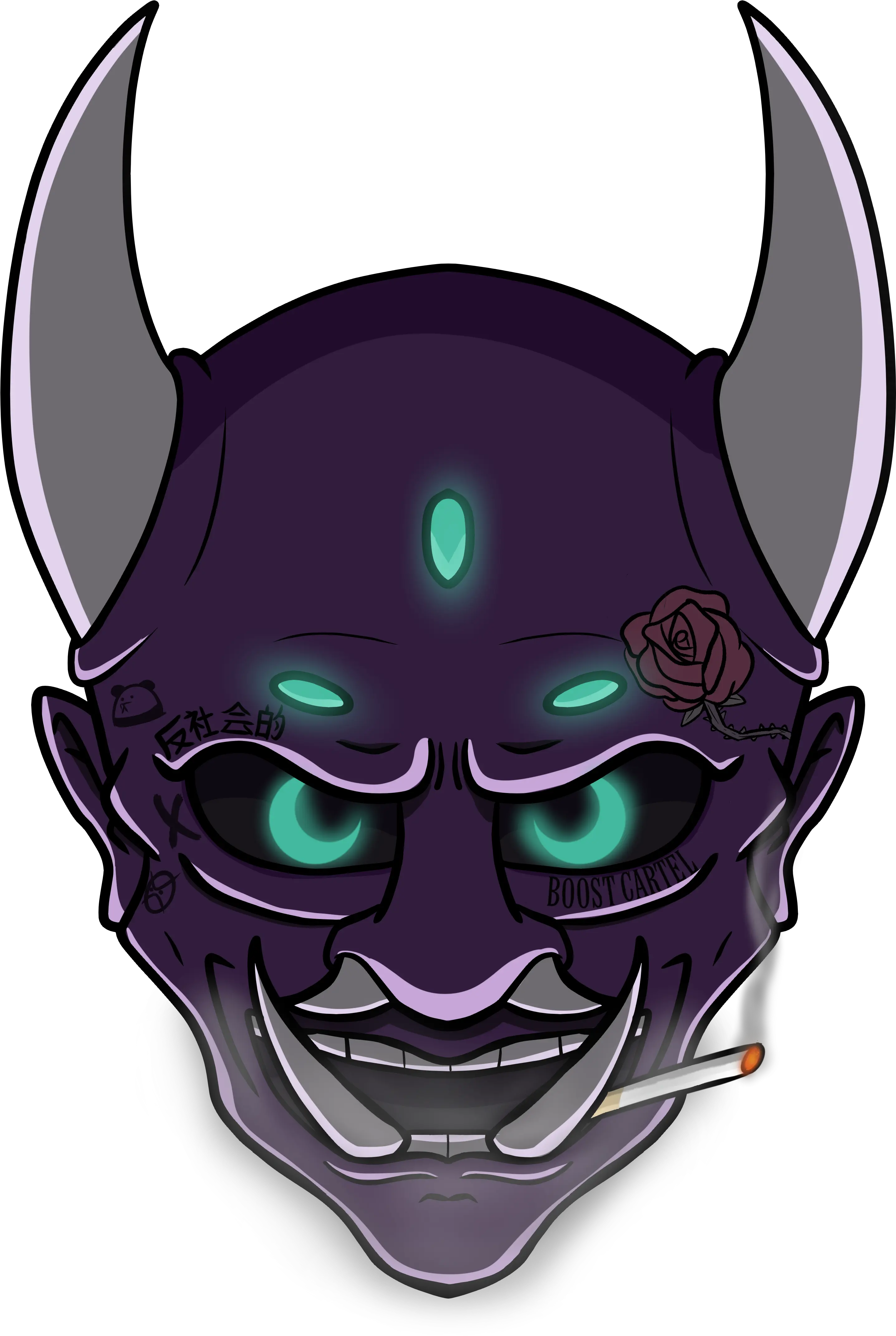  Smoking Oni By Sparky974 Illustration Png Oni Png