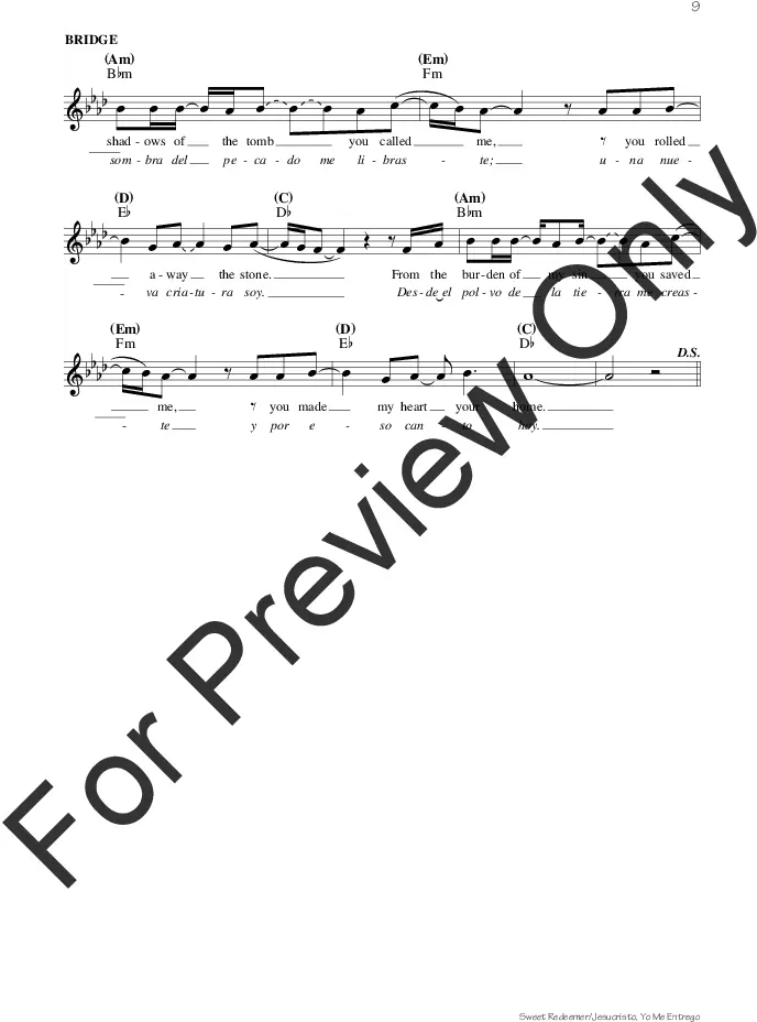  Jesucristo Yo Me Entrego Thumbnail Sheet Music Png Jesucristo Png