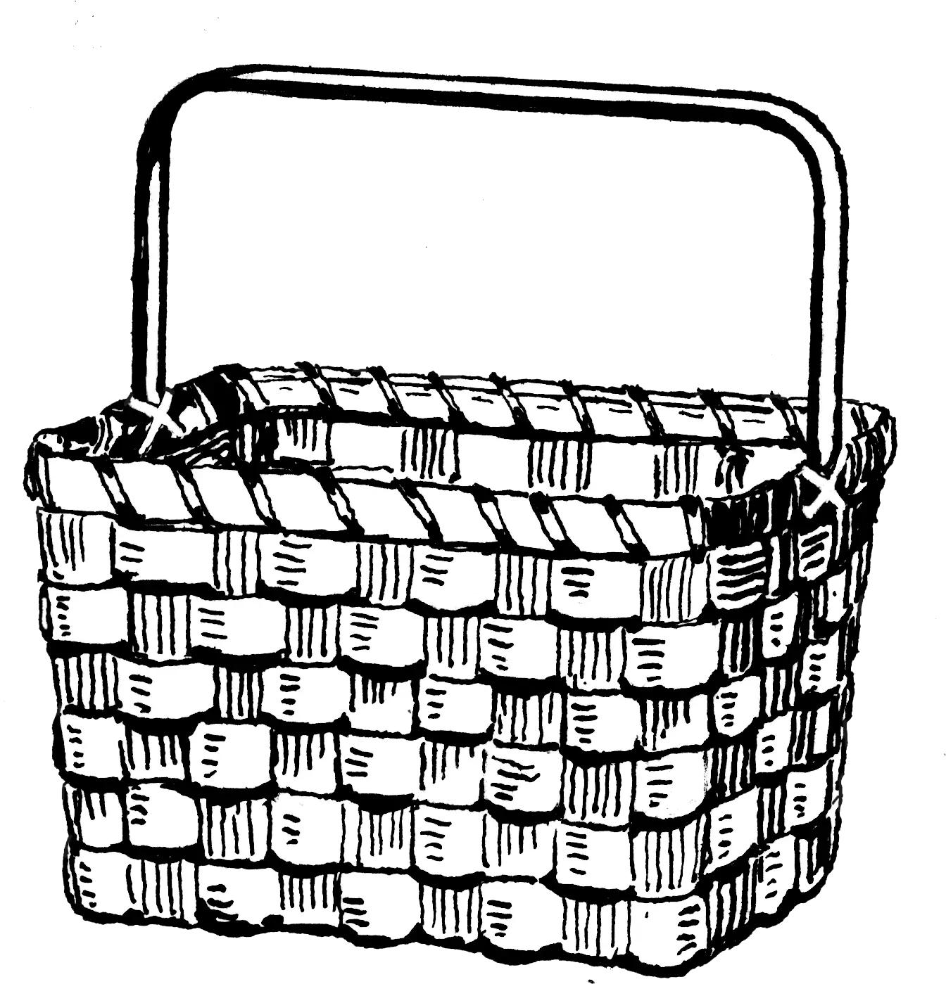  Basket 493 Basket Clipart Black And White Png Basket Transparent