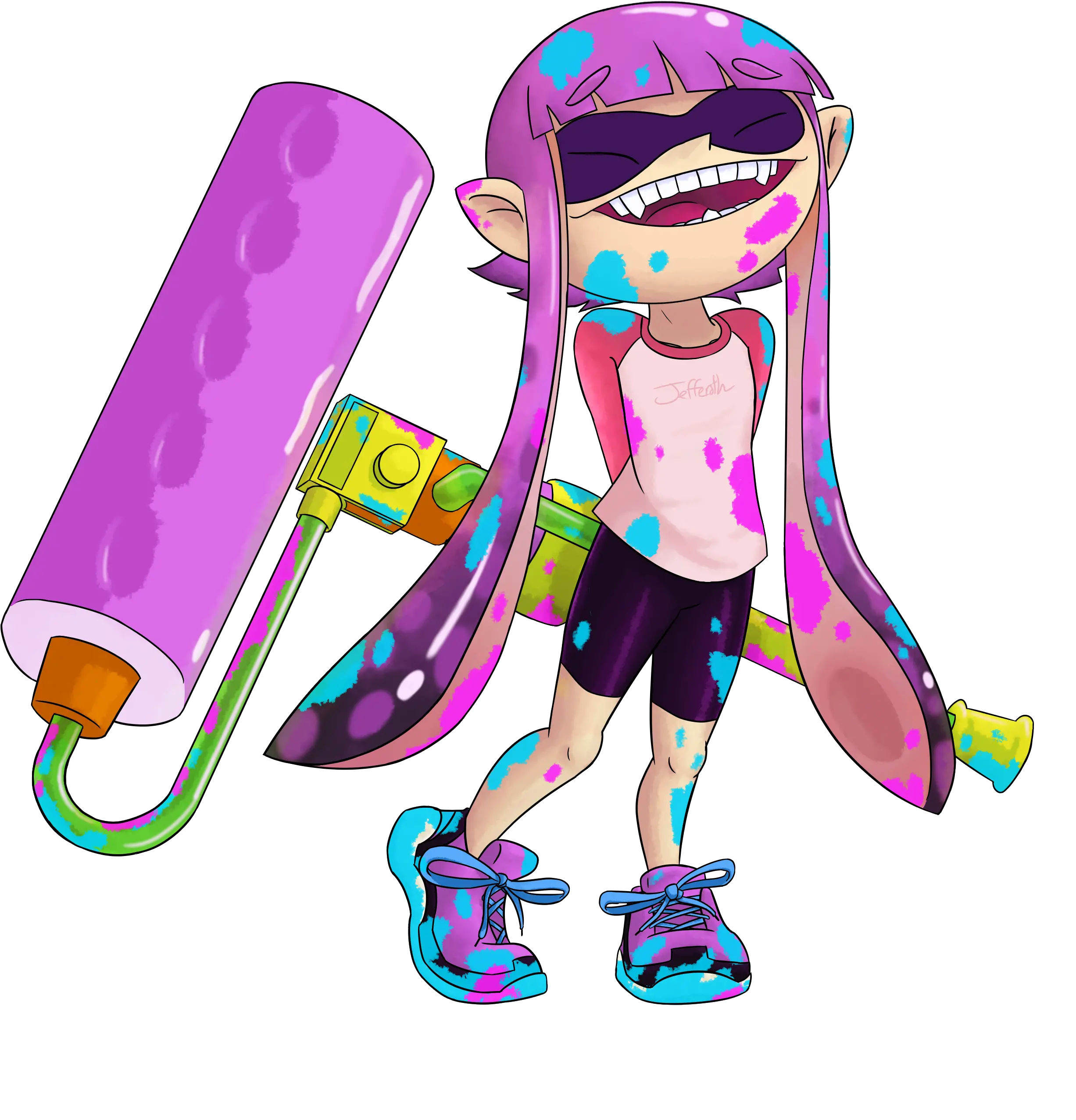  Inkling Paint Fictional Character Png Inkling Transparent