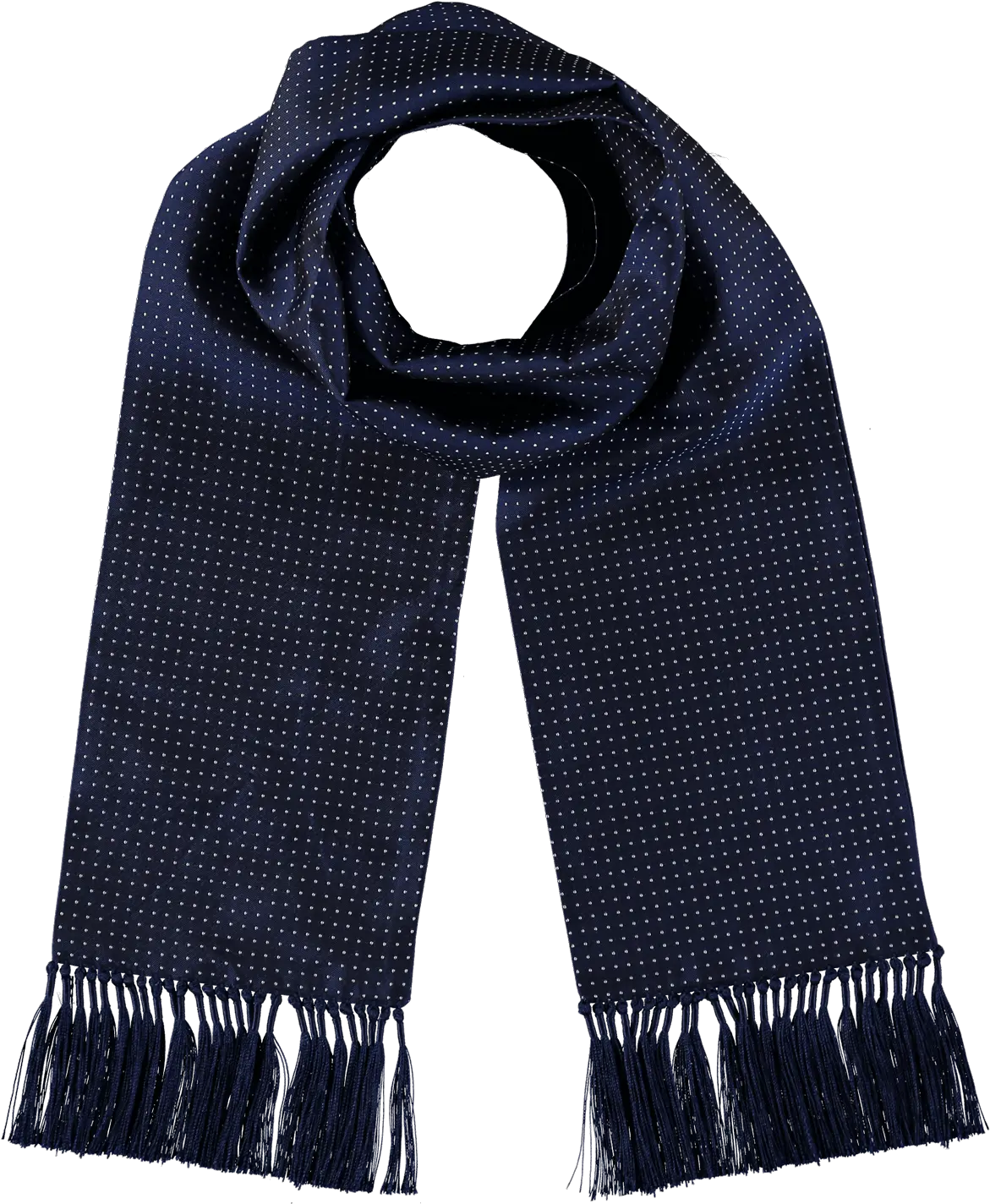  Silk Dress Scarf Navy With White Spots Scarf Png Scarf Png