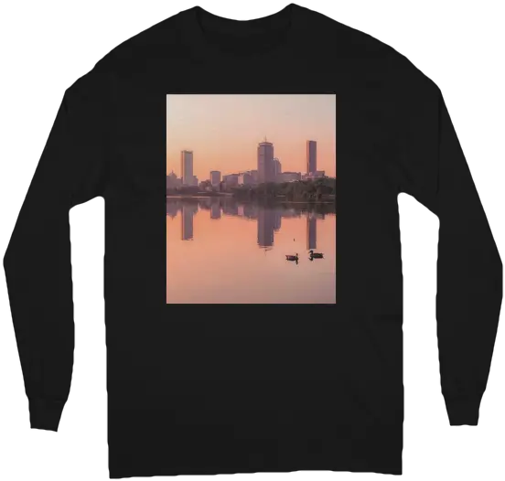  Boston Skyline Long Sleeve Png Boston Skyline Png