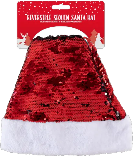  Reversible Christmas Sequin Santa Hats Beanie Png Santa Hats Transparent