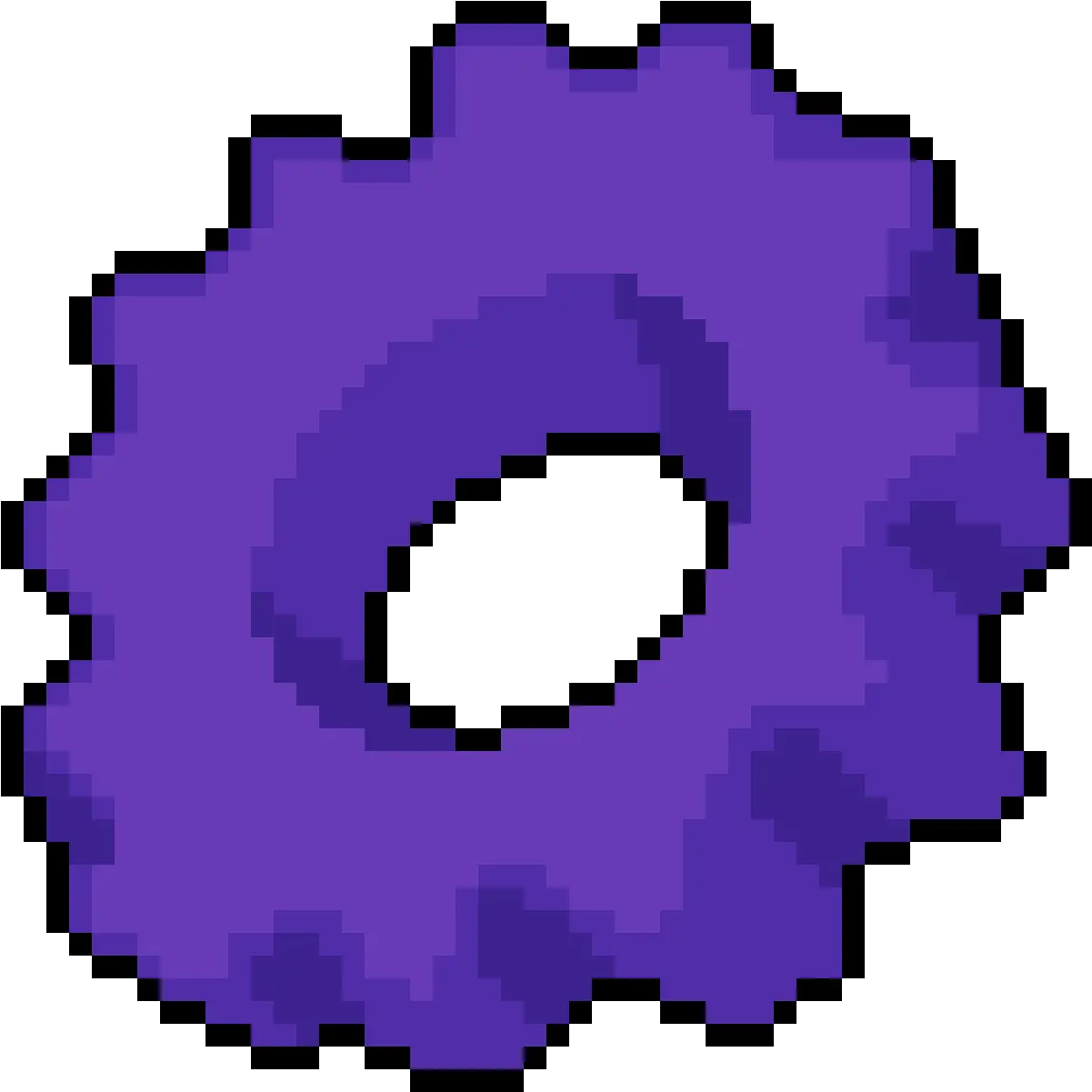  Pixilart Purple Cog By Dwastelander Pixel Art Gradient Png Cog Png