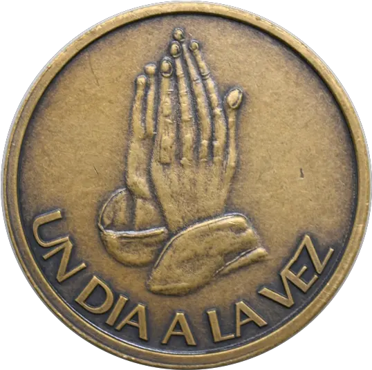  Spanish Antique Bronze Affirmation Token Sign Language Png Praying Hands Logo