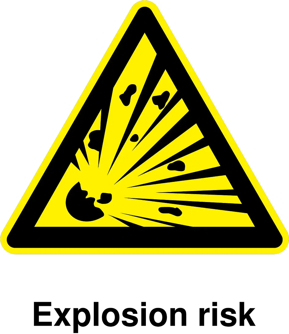  Explosions Pictogram Caution Explosion Sign Png Debris Png