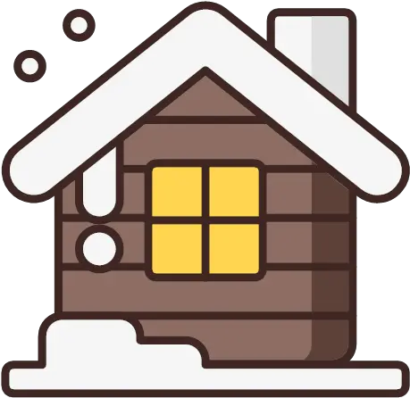  House Snow Winter Wooden Icon Joyful Christmas Png House Icon Transparent