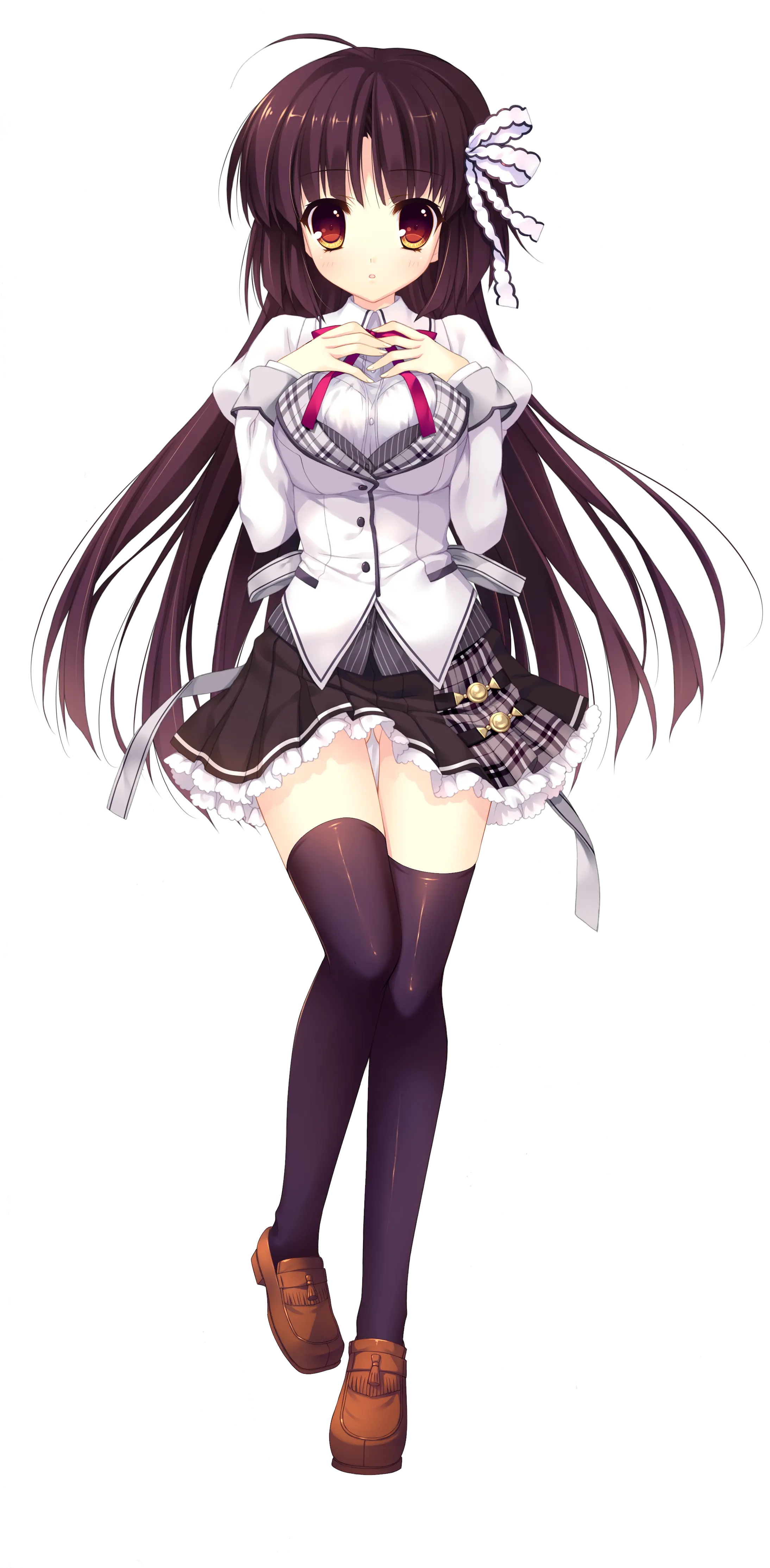  Saijo Karin Seifuku Thighhighs Animes Carnival Png Alia Png