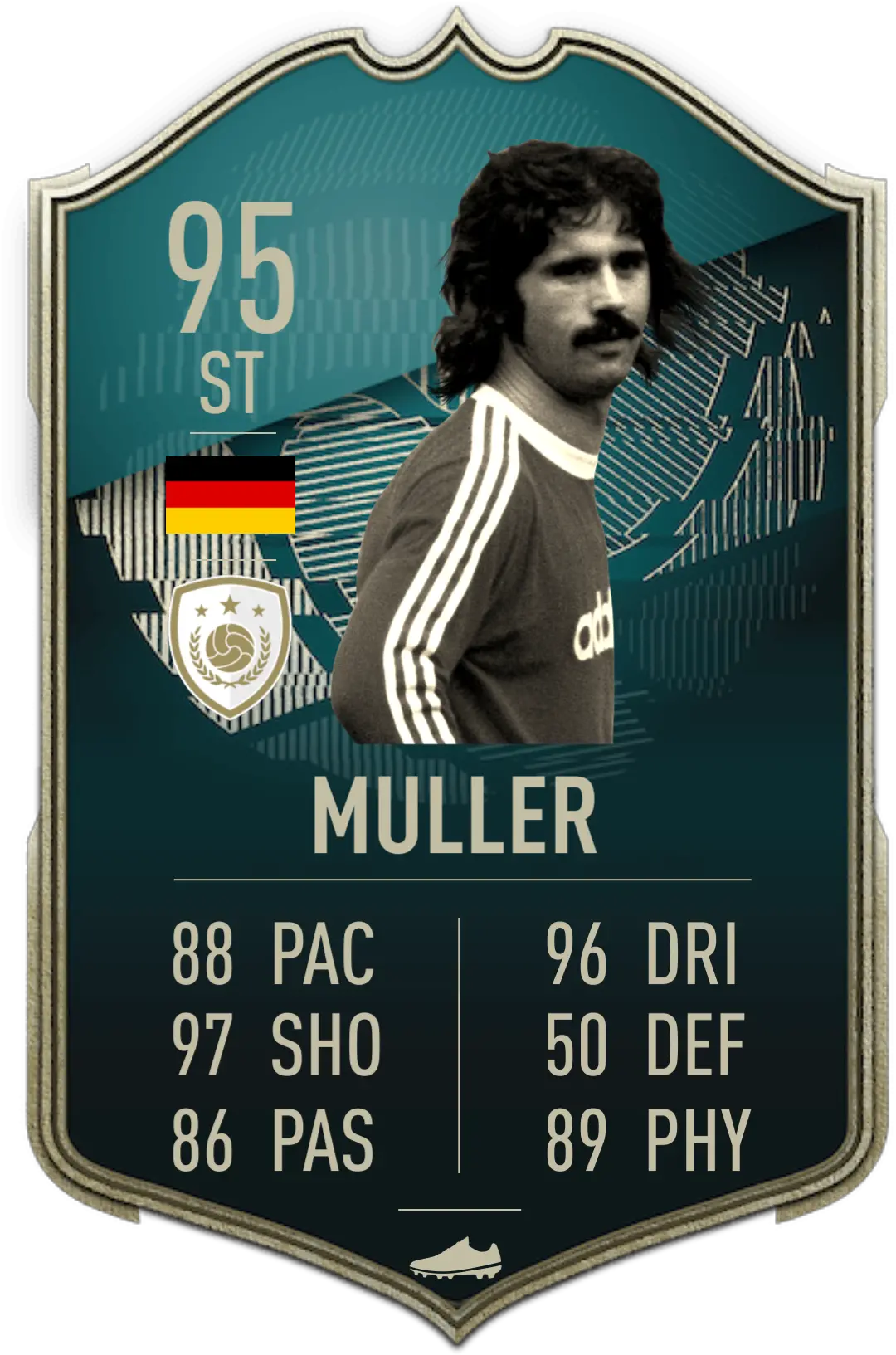  Gerd Muller Pb Icon Card Poster Png Seeing Icon