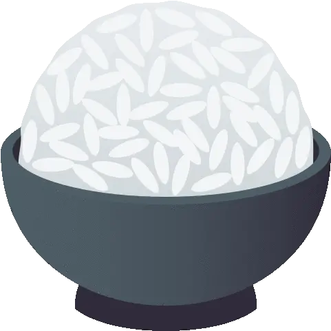  Cooked Rice Food Sticker Cooked Rice Food Joy Pixels Png Rice Bowl Icon