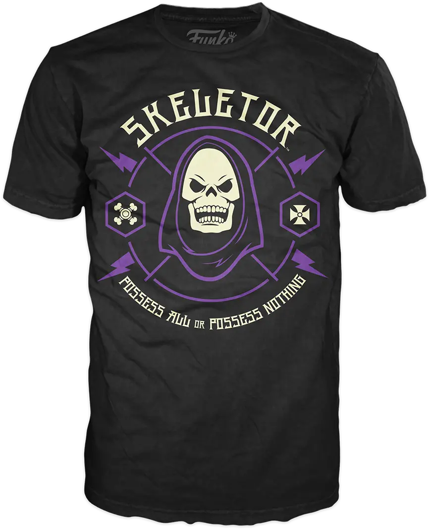  New Funko Shop Exclusives Skeletor Tee And Butterhorn Png Skeletor Png