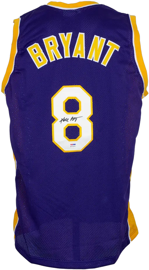  Kobe Bryant Signed Custom Vintage Full Name Jersey Psa B13331 Kobe Bryant Jersey Png Kobe Bryant Png