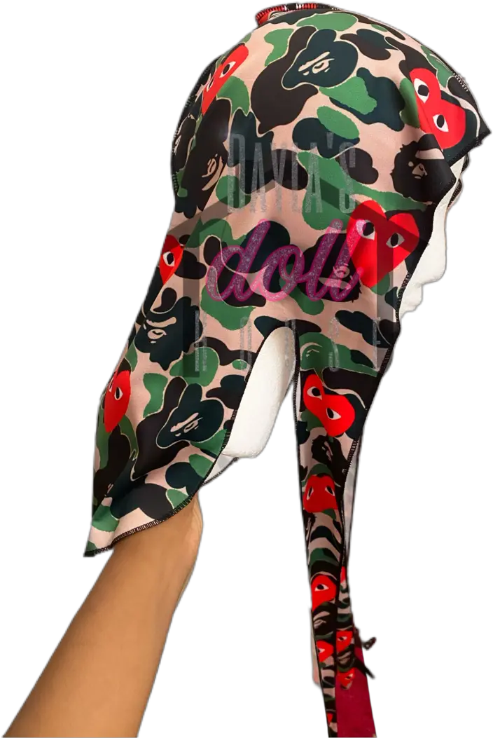  Camo Heart Durag Bathing Ape Ipad Case Png Durag Png