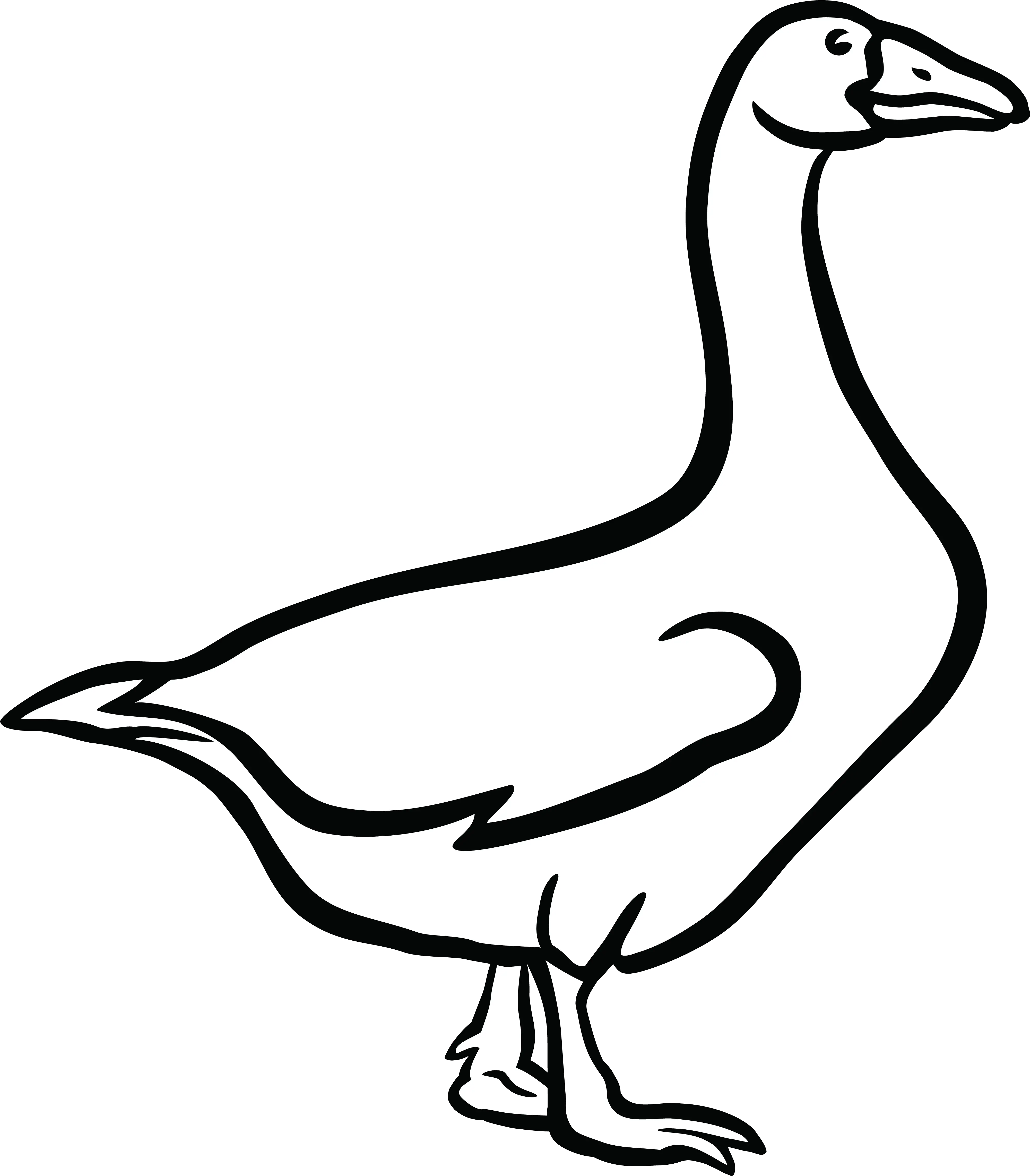  Library Of Black And White Goose Goose Black And White Png Goose Transparent