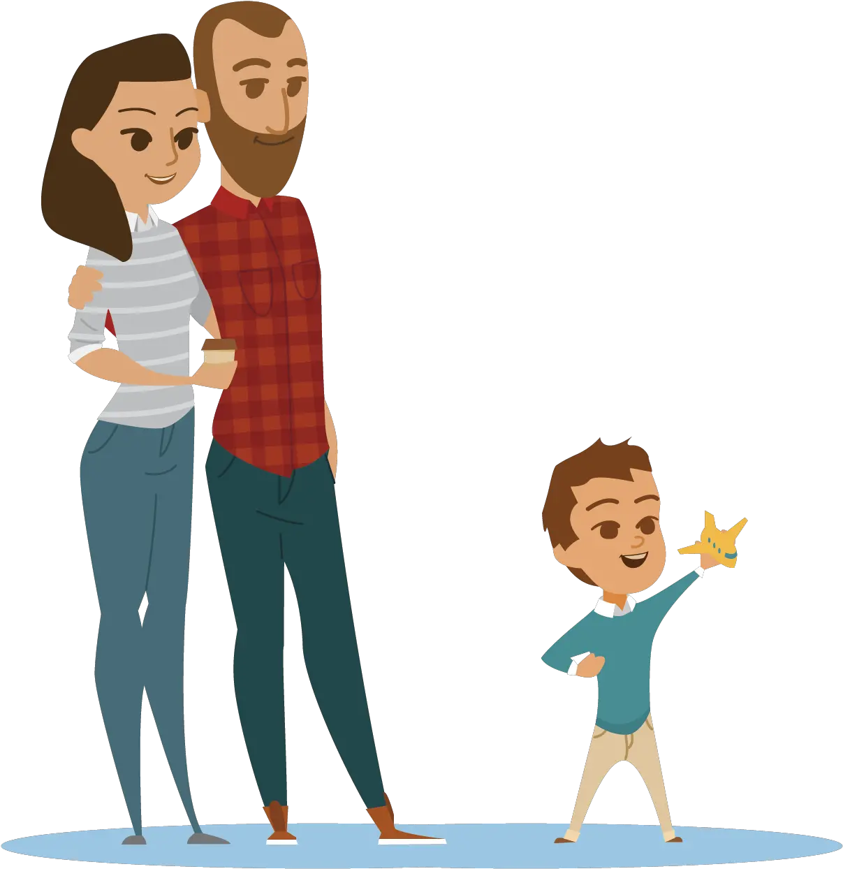  Cartoon Family Flat Design Animation Cartoon Parents Png Parents Png