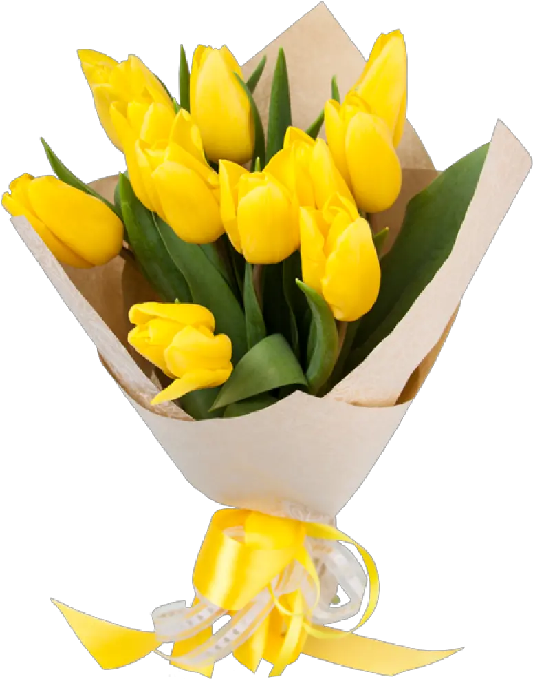  11 Sunny Tulips Bouquet Bunch Of Yellow Tulips Png Bouquet Png