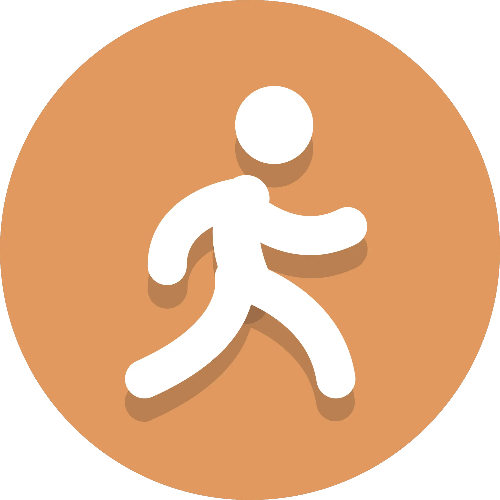  Running Walking Icon Circle Icons Png Walking Png