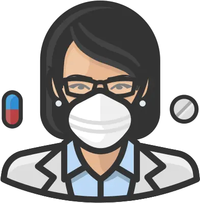  Pharmacist Asian Female Coronavirus People Avatar Mask Pharmacist Avatar Png People Graphic Icon