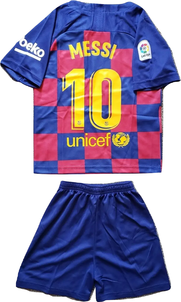  Fc Barcelona Kids Set Jersey Shorts Conjunto De Niños Camiseta Messi 10 Conjunto De Messi Para Niños Png Messi Transparent