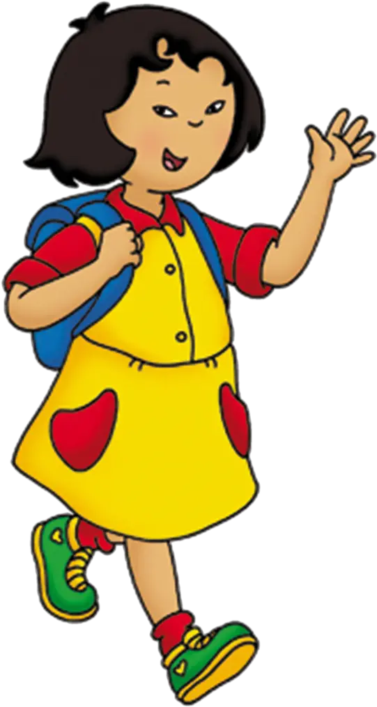  Friends Sarah Walking To School Png Asian Cartoon Characters Disney Caillou Png