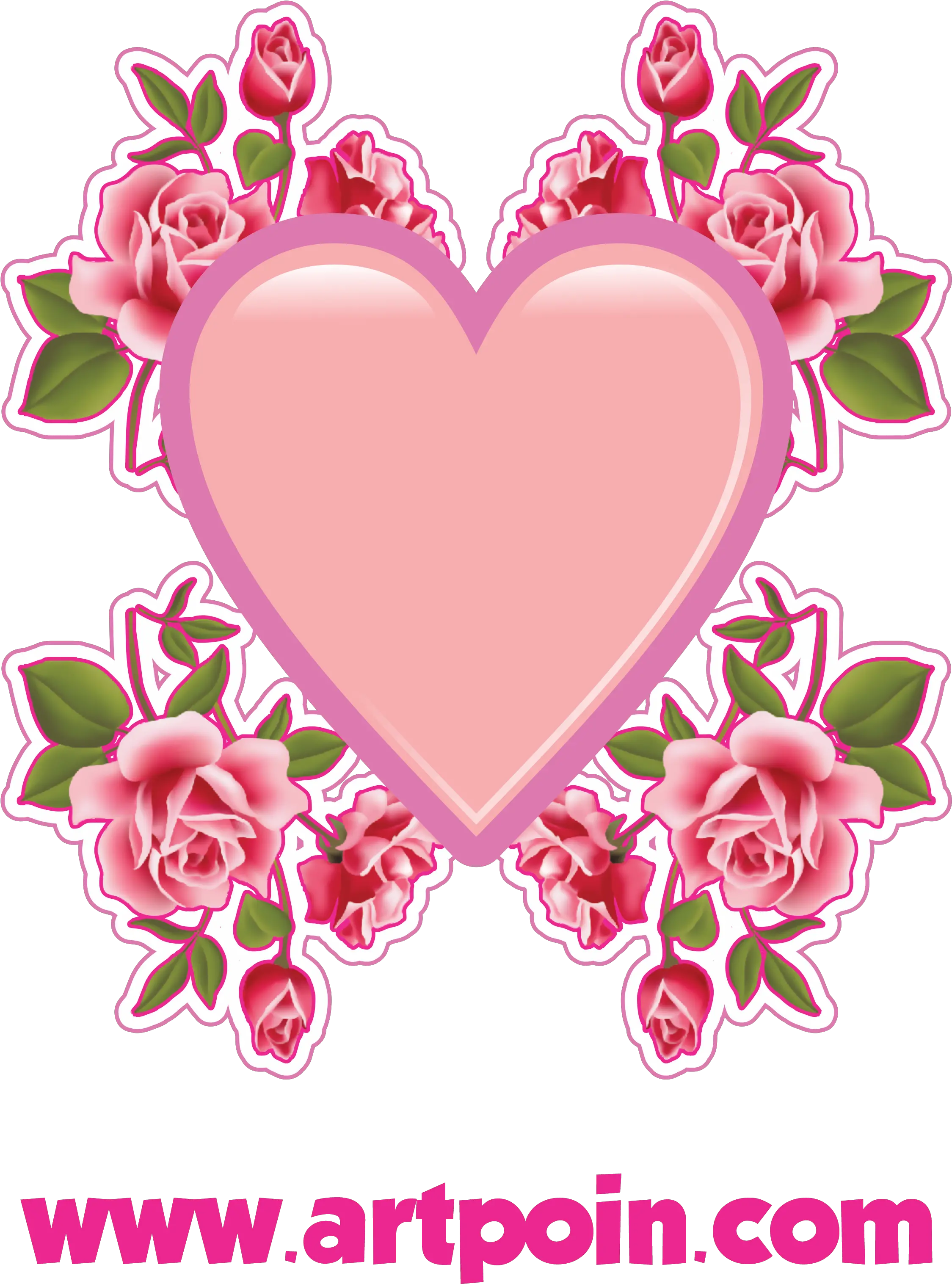  Coração Decorado Com Flores Png Heart Flores Png