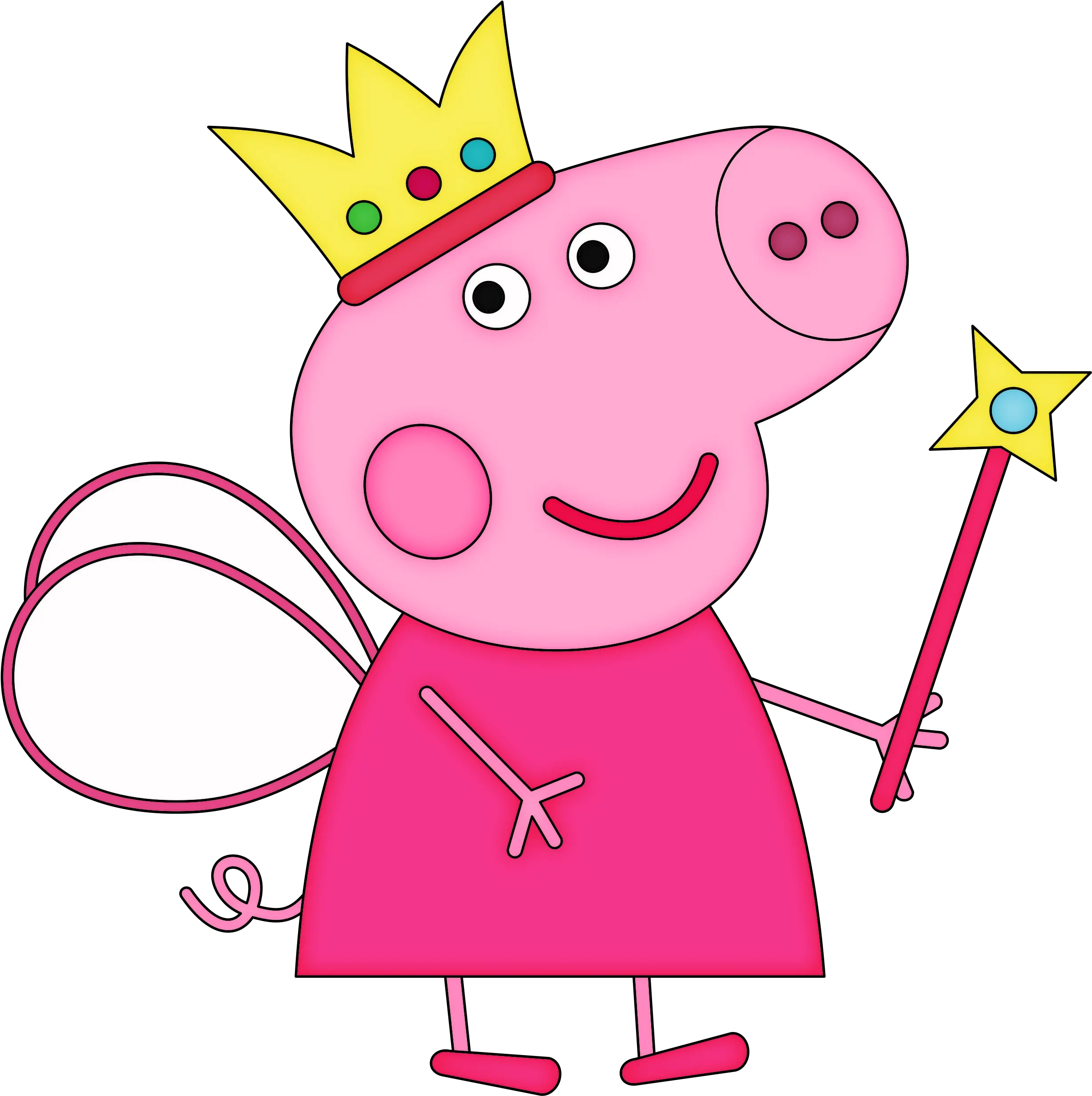  Peppa Pig Family Png Posted By John Sellers Fairy Princess Peppa Pig Pig Transparent Background