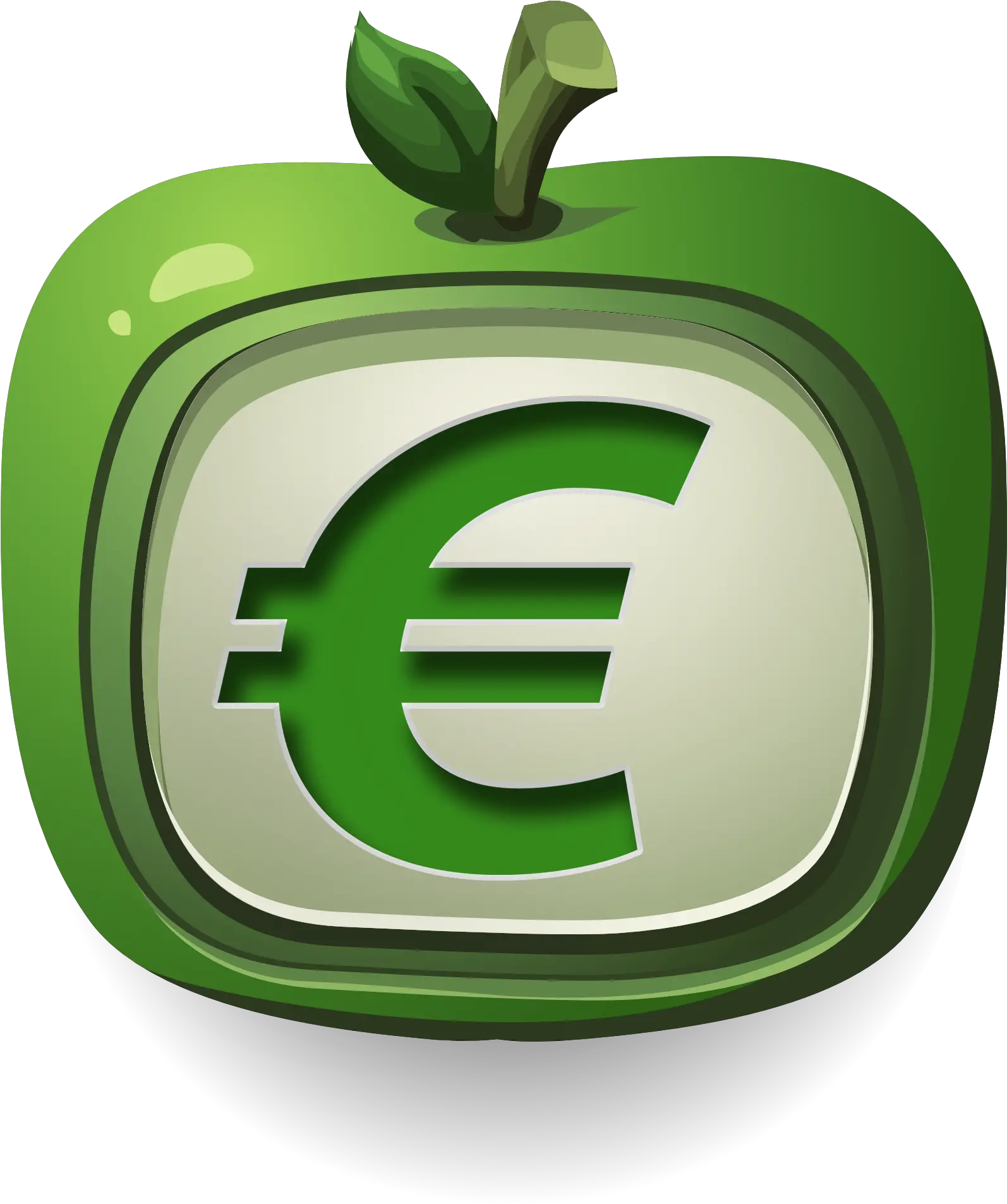  Green Apple Icon With Euro Symbol Free Image Download Biologia En La Economia Png Euro Icon Png