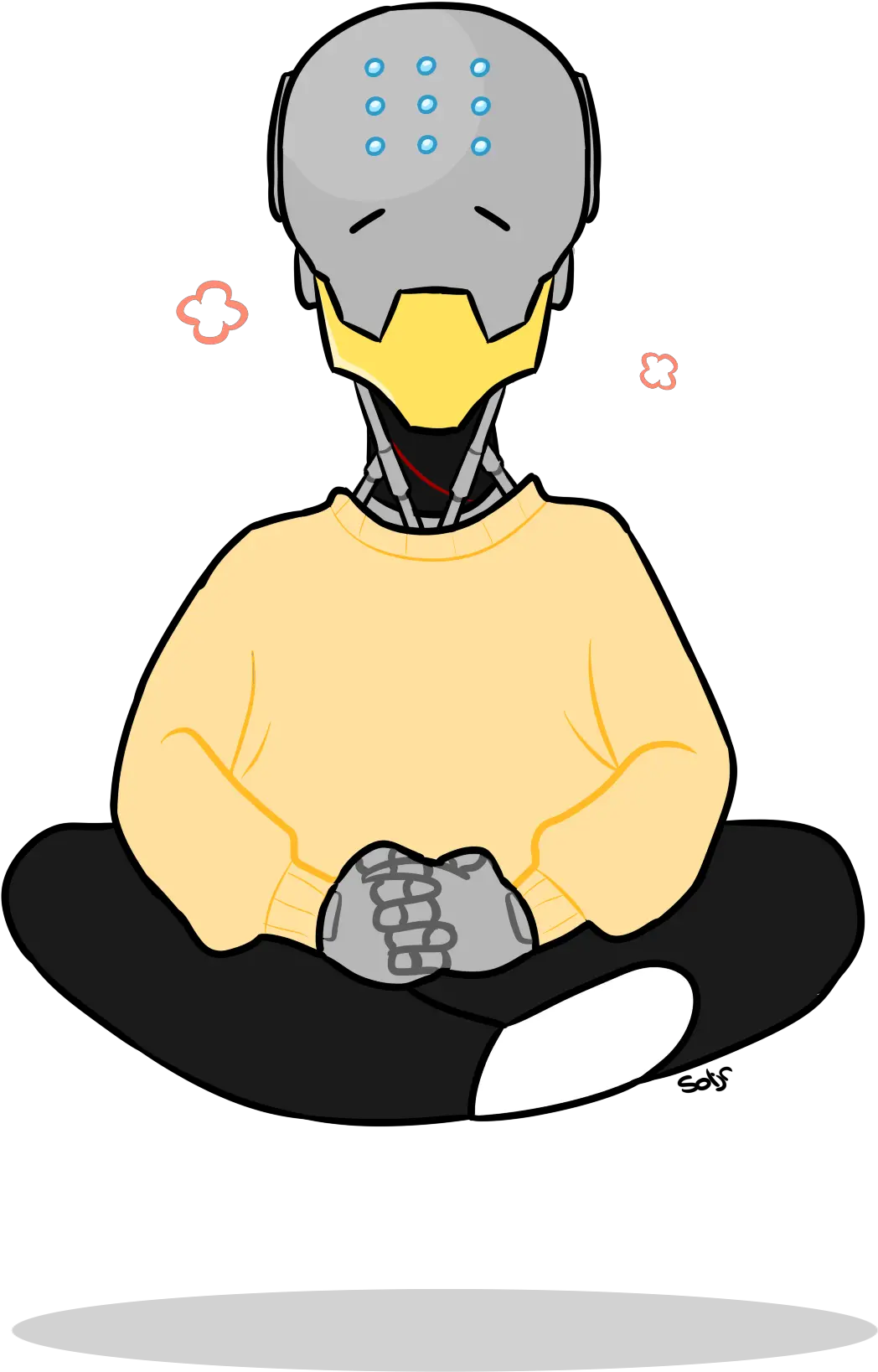  Overwatch Tumblr Transparent Zenyatta Meditation Png Zenyatta Png