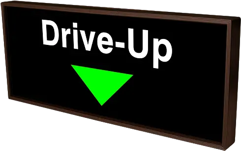  40236 Phx1434wgr K370 Driveup Red Triangle Green Triangle Led Sign Sign Png Red Triangle Png