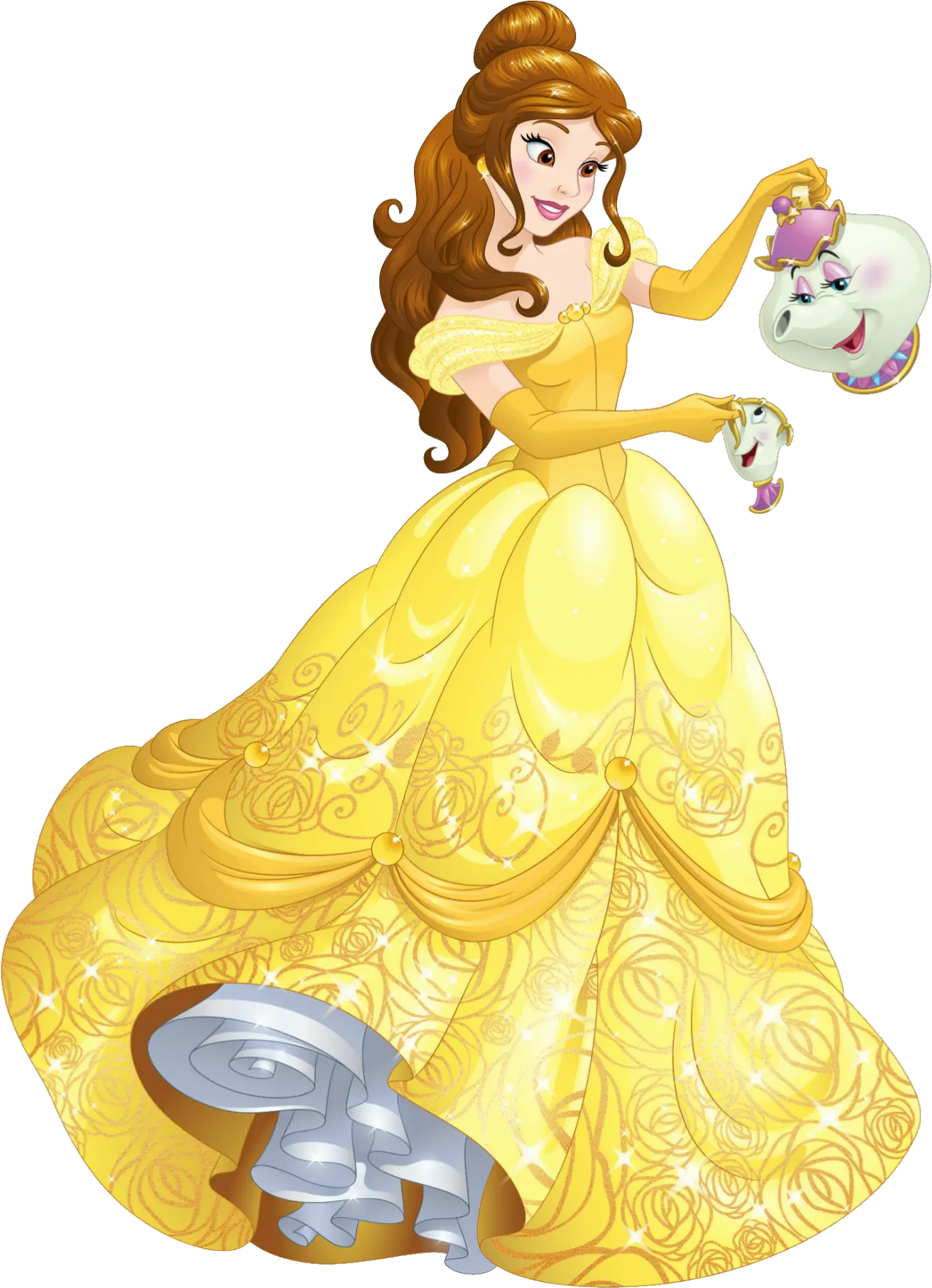  Belle With Mrs Potts Transparent Png Belle With Mrs Potts And Chip Bella Png