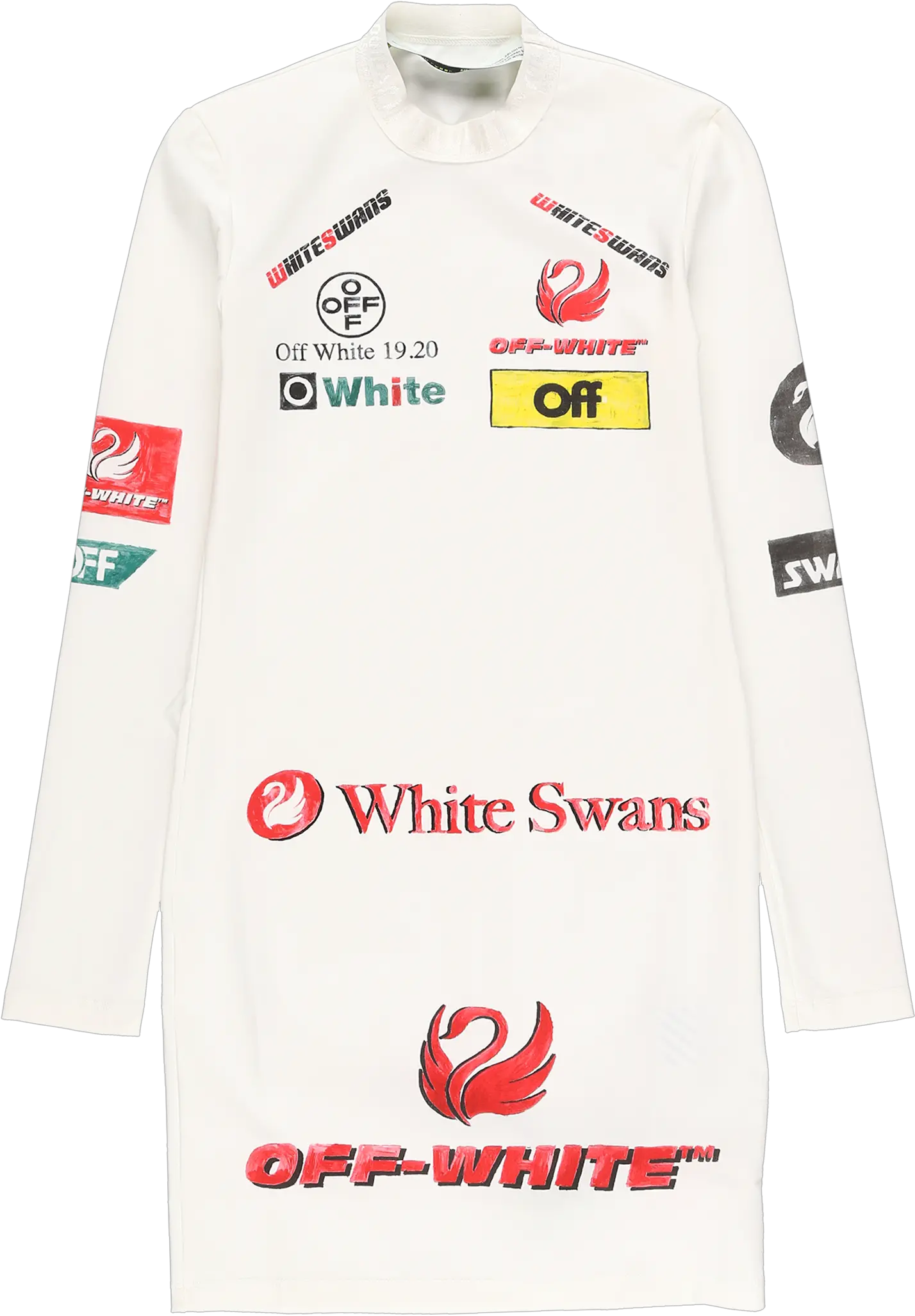  Off White Multilogo Dress Off White Swan Png Off White Logo Png