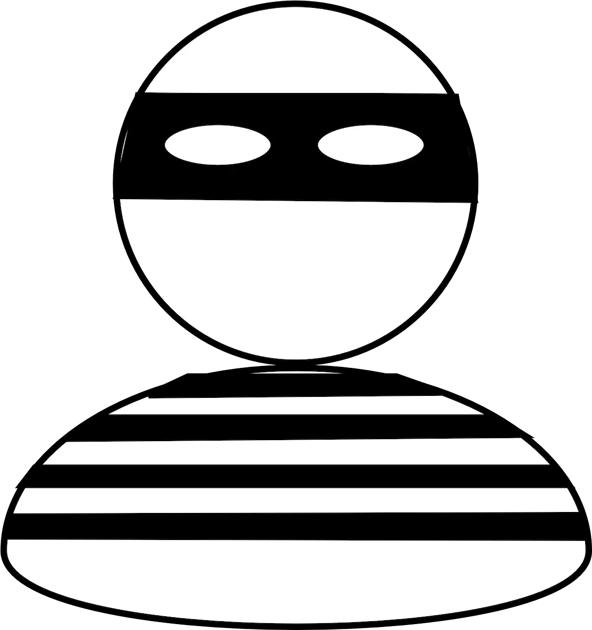  Robber Burglar Bandit Burglars Black And White Clipart Png Robber Png