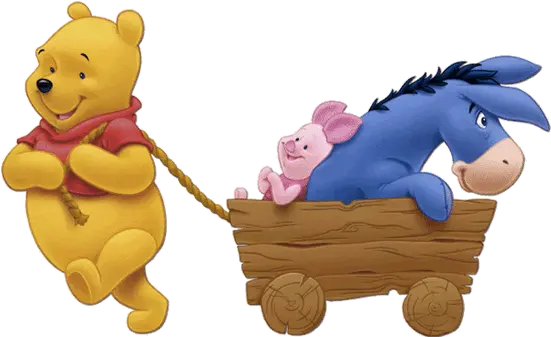  36 Images Tagged With Eeyore For Facebook And Whatsapp Winnie The Pooh Cart Png Eeyore Transparent