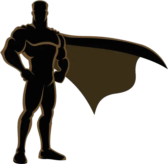  Hero Silhouette Silhouette Superhero With Cape Png Super Hero Png