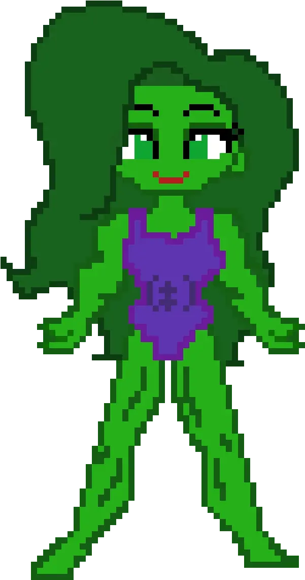  Pixilart Shehulk By Purplelion0112 Pixel Art Png She Hulk Png