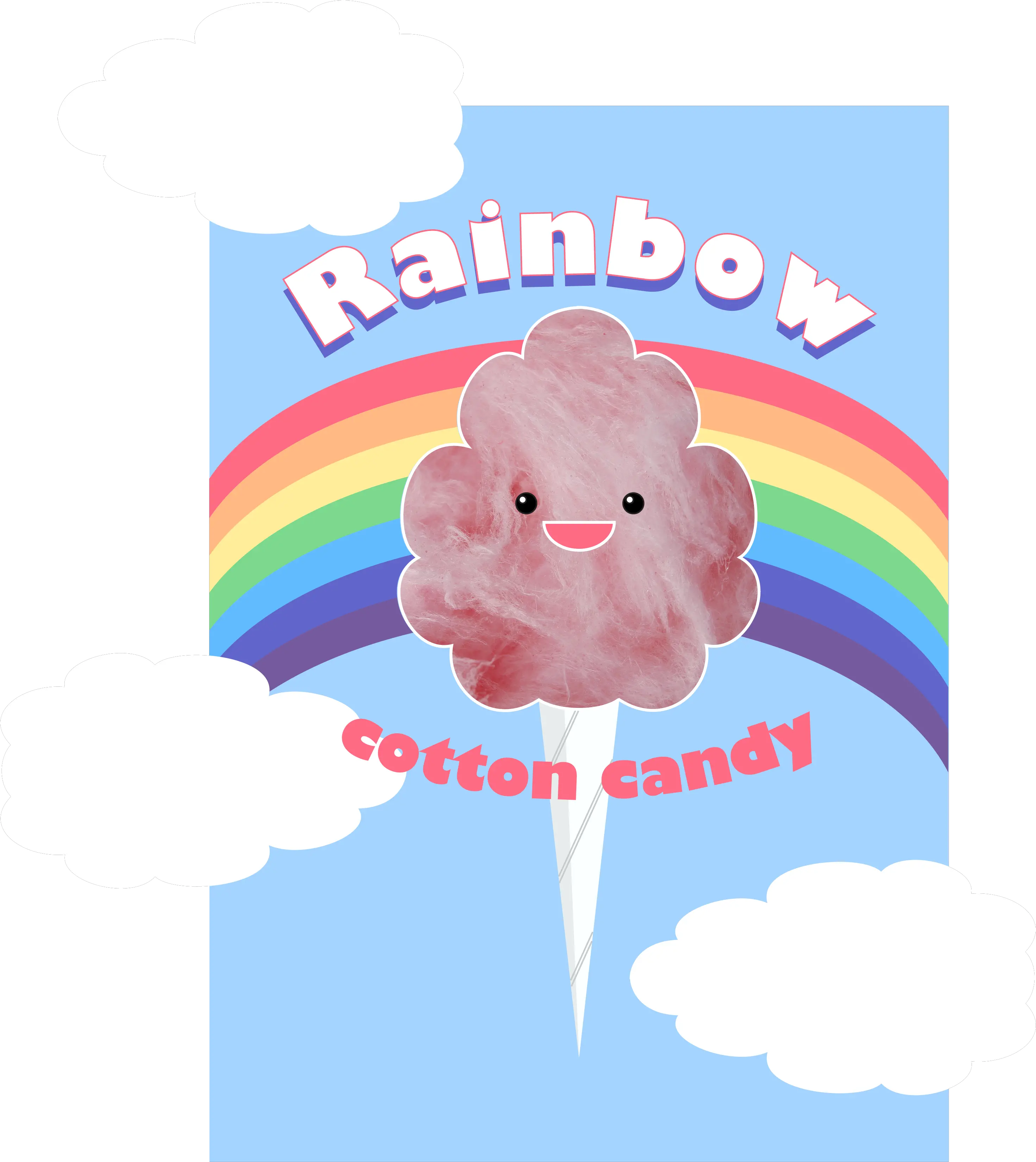  Graphic Design 99 U0027rainbow Cotton Candy New Packaging Girly Png Cotton Candy Logo