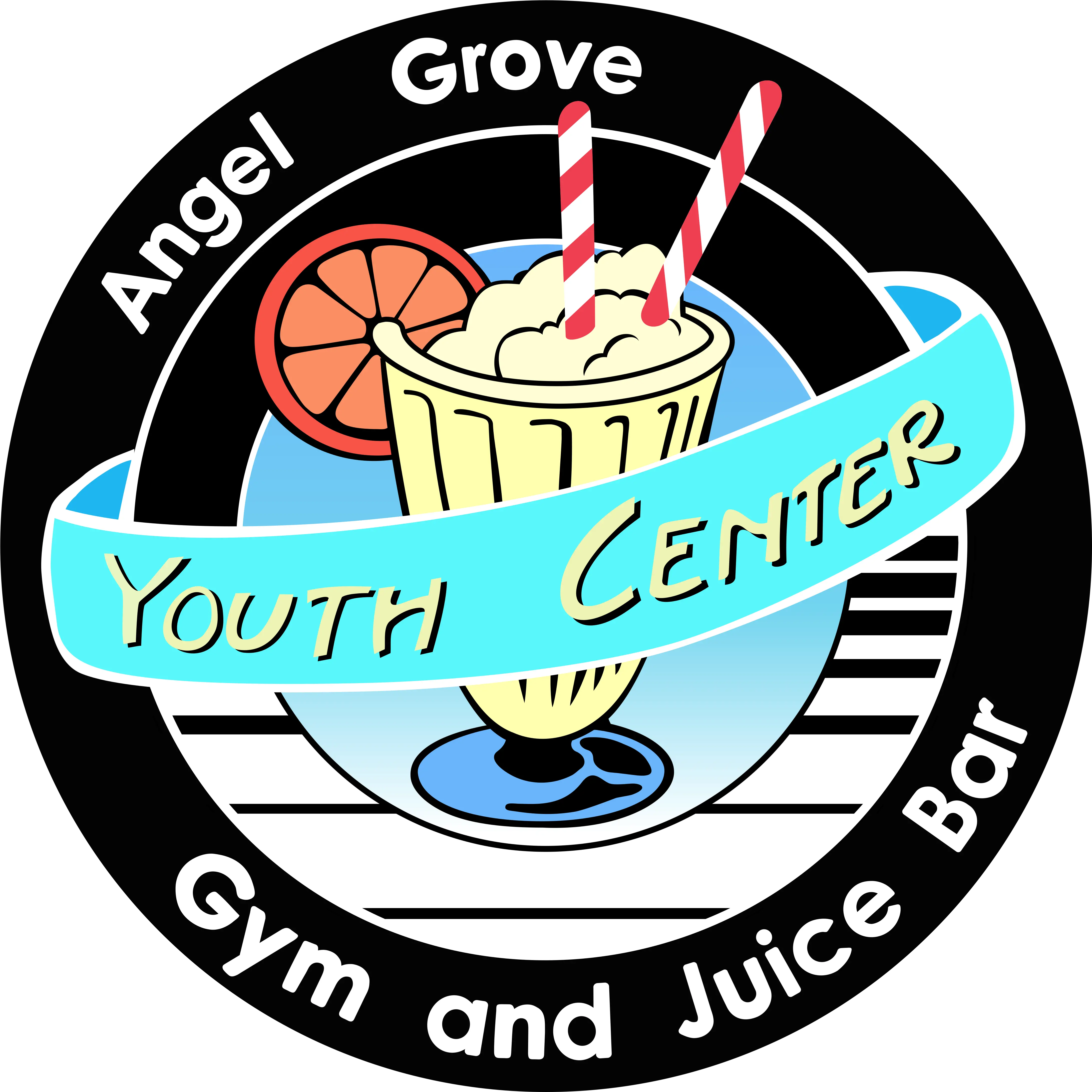  Angel Grove Juice Bar Logo Clipart Angel Grove Youth Center Png Gym Logos