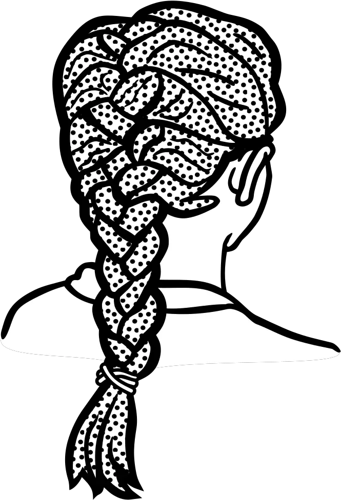  Clip Art Details Hair Clipart Black And White Png Braid Png