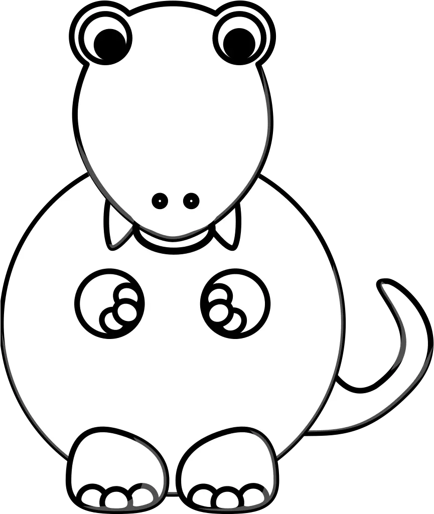  Black Trex Png Svg Clip Art For Web Black And White Cute Black And White Dinosaur Clipart Trex Png