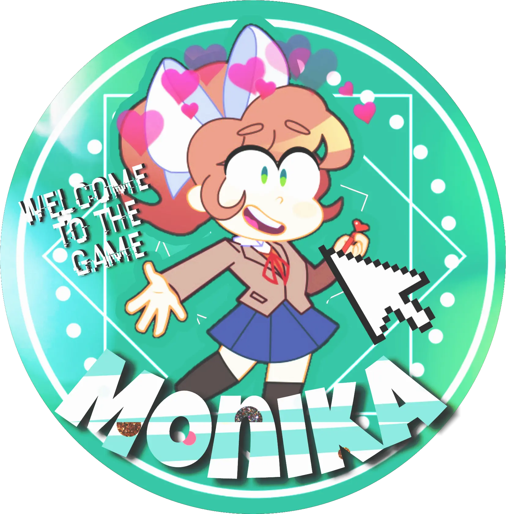  Monika Icon Sticker Png