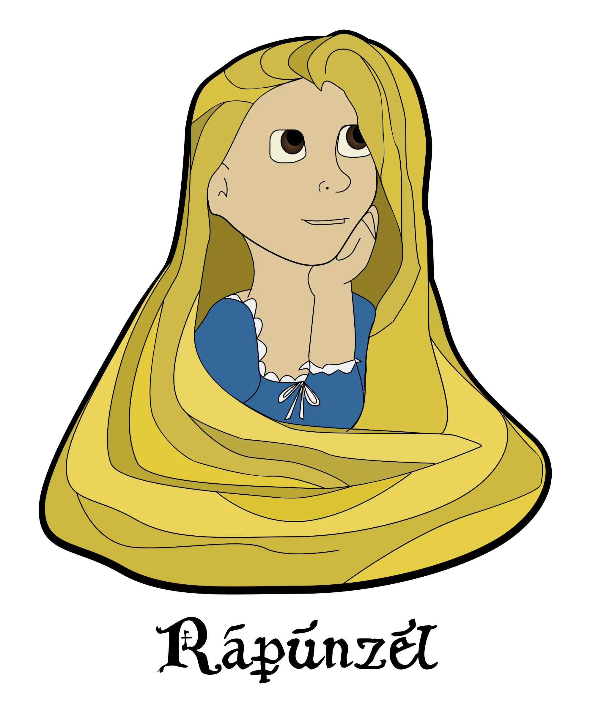  Rapunzel Girl Vector Image Free Svg Rapunzel Vcector Png Rapunzel Transparent