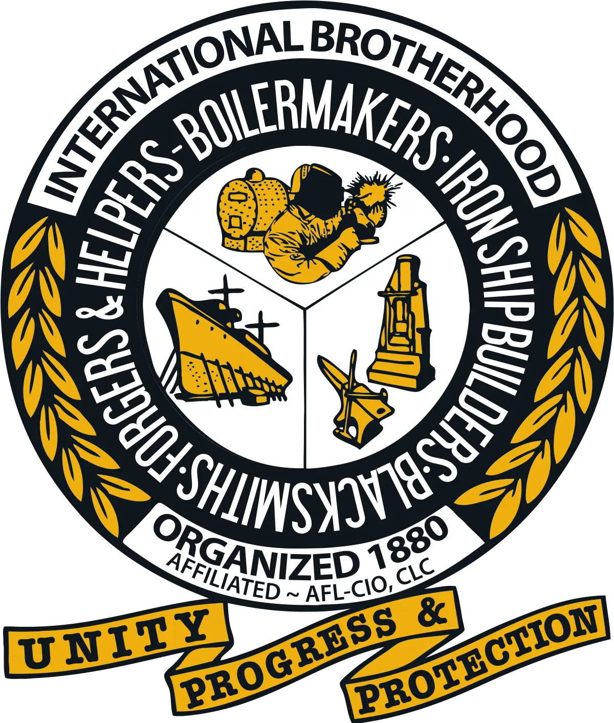  Iron Ship Builders International Brotherhood Of Boilermakers Png Blacksmith Logo