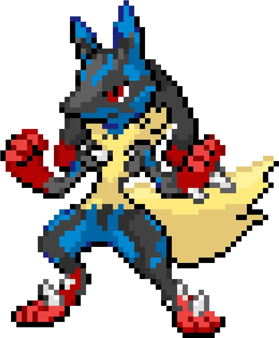  Pixilart Mega Lucario Pixel Art Png Lucario Transparent