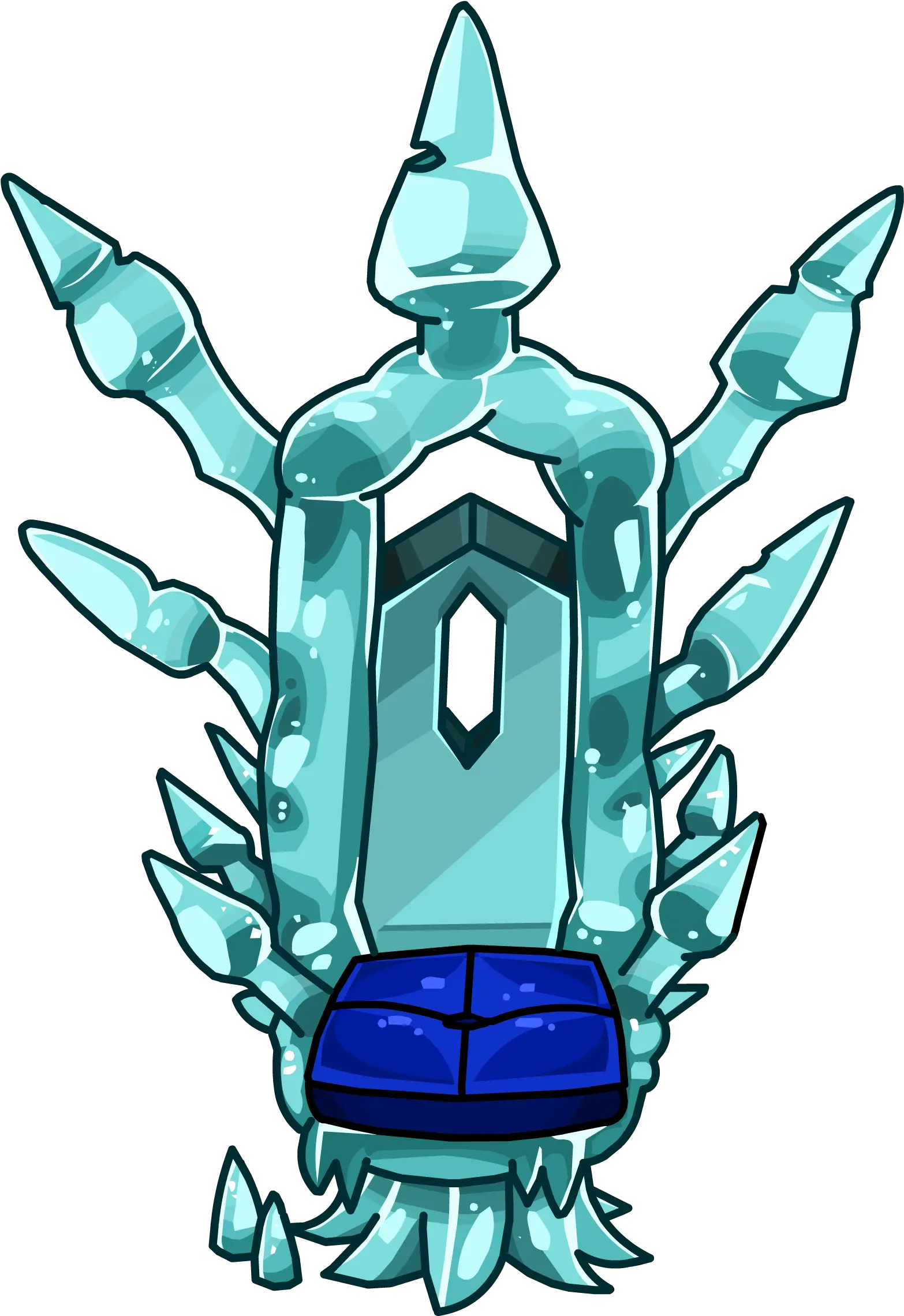  Frost Throne Club Penguin Wiki Fandom Vertical Png Throne Icon