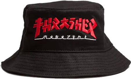  Thrasher Godzilla Black Large Xlarge Baseball Cap Png Bucket Hat Png