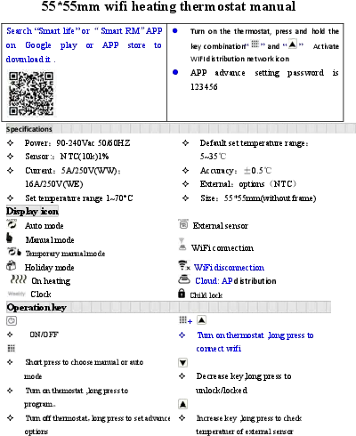  Global Wifi Heating Thermostat User Manual Manuals Dot Png Auto Temperature Icon Png