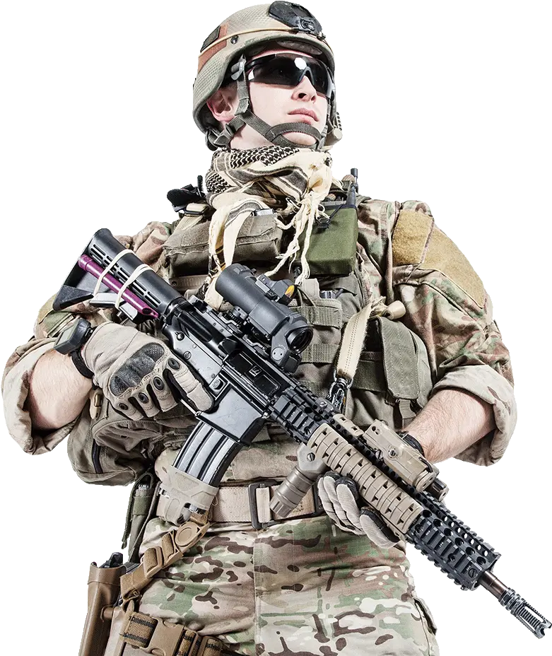  Us Ranger Assault Rifle Png Image With Soldier Png Rifle Png