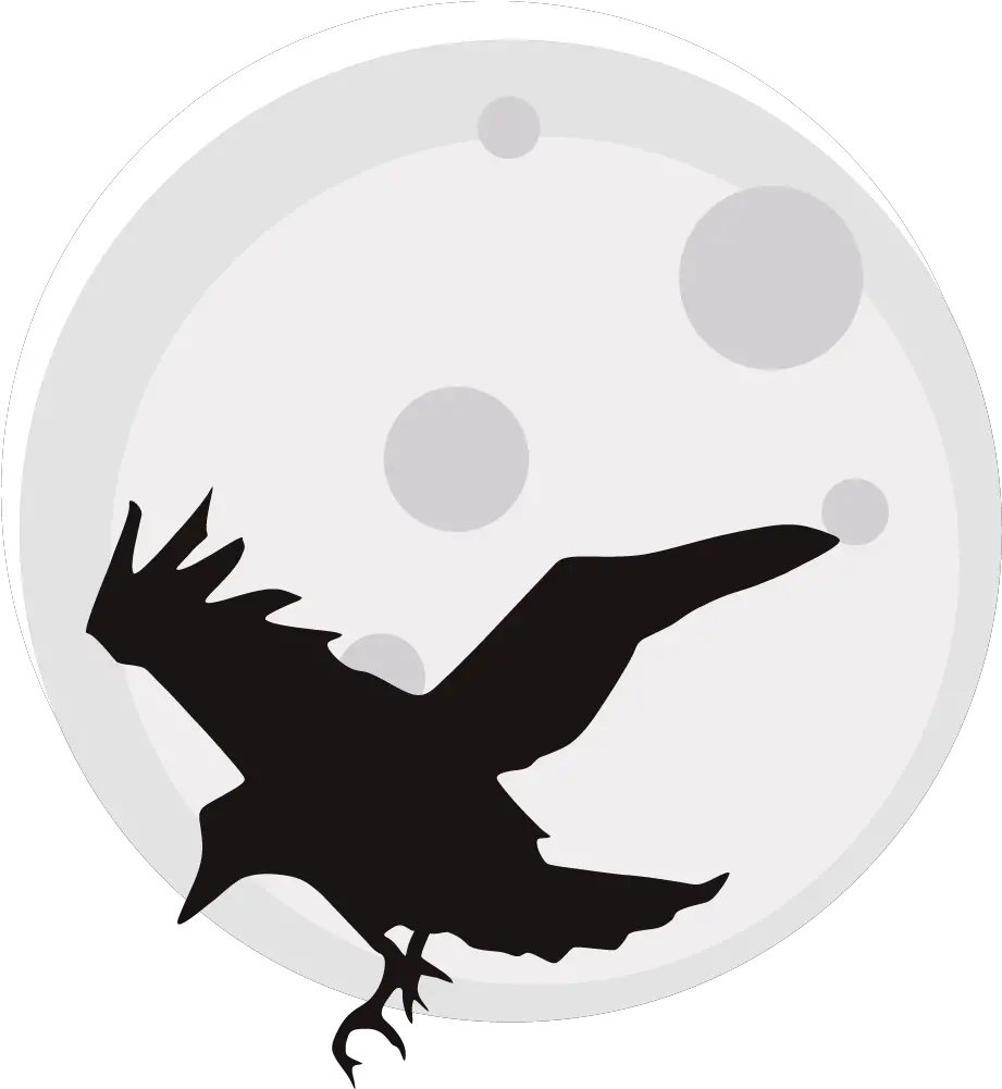  Transparent Png Svg Vector File Transparent Background Moon Cartoon Crow Transparent